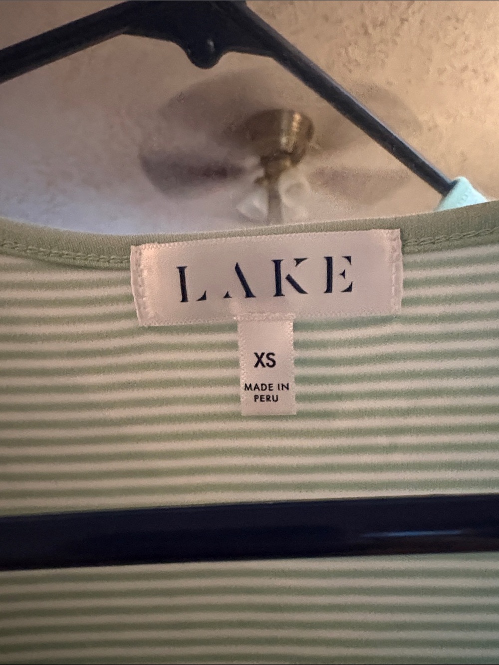 LAKE Light Green Striped Sleeveless Nightdress NWOT - Picture 2 of 2